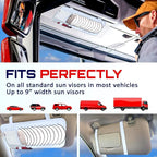 CD Case Holder for Car - Sun Visor Organizer for 12 CD’s/Dvd’s, 1 Mesh Pocket & 1 Horizontal Pen Holder - Safe, Ergonomic Design (WHite)