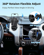 PZK Car Phone Mount for Toyota Tundra 2014-2021 Accessories Custom Air Vent | Auto Lock Car Phone Holder for Tundra Hands Free 360° Rotation One Button Release Fixed Clip Phone Cradles for All phone