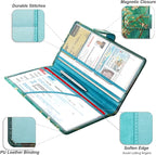 Car Registration and Insurance Holder, Vehicle Glove Box Organizer Cool Car Accessories, Car Document Holder for Cards and Driver License, Almond Blossom