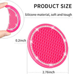 Car Coasters, 4 Pack Universal Vehicle Bling Car Coaster, Rhinestone Coaster for Cup Holders, Car Interior Accessories 2.75'' Silicone Car Coasters for Women(Hot Pink, White Crystal Circle)