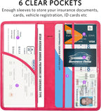 CoBak Car Registration and Insurance Holder - Vehicle Glove Box Car Organizer,Auto Truck Comparment Accessories Case with Magnetic Closure for Driver License,Cards
