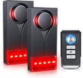 Car Anti-Theft Vibration Alarm, 108dB Automobile Vibration Sound & Light Alert, Wireless Remote Car Alert Automotive Warning Interior Safety Light