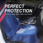 Waterproof Car Towel Seat Covers Front Seats for After Gym Workout,Auto Universal Interior Sweat Towels Cloth Bucket Carseat Cover Protector for Trucks SUV RV Boat Van (Navy Blue)