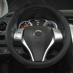 Customized Auto Car Steering Wheel Cover for Nissan(Black-Standard Size)
