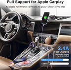 3Pack Car Carplay Cable for iPhone 16 15 Pro Max 15 Plus Car Charger, USB to USB C Cable 3FT for Car Charger Adapter, Carplay USB C Cord Accessories Charging for iPad 10th Gen/iPad Pro Air 5th-Purple