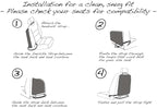Luxury Clean-Edge Kick Mat - Seat Back Protector and Seat Cover with Invisible Strap and Stiff Edging (1 Mat)