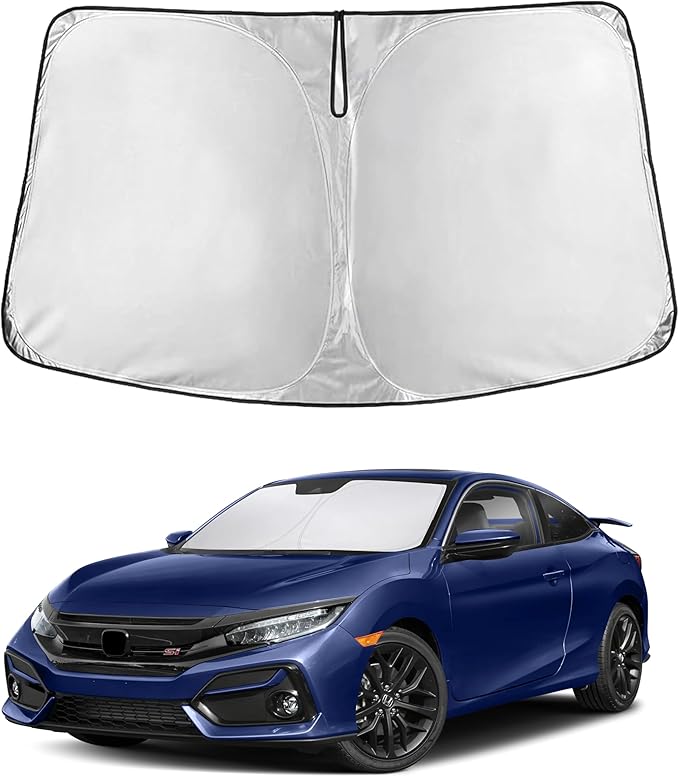 Windshield Sunshade Compatible for Honda Civic 2016-2019 2020 2021, Sun Visor for Front Windshield & Window Sun Shade Cover, UV Heat Blocker & Protector, Car Accessories