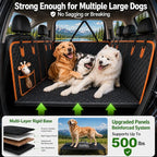 Elufa Hard Bottom Dog Car Seat Cover for Back Seat, 52" Back Seat Extender for Dogs, Waterproof Nonslip Dog Hammock with Flat Platform, Supports up to 500 lbs, Fits Cars, SUVs & Trucks