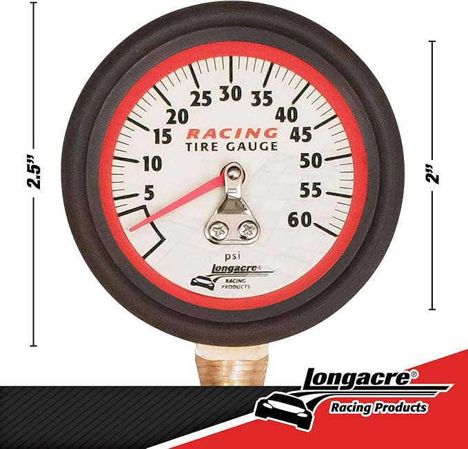 50417 0-60 PSI Analog Tire Pressure Gauge, 2 Inch