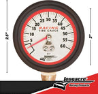 50417 0-60 PSI Analog Tire Pressure Gauge, 2 Inch