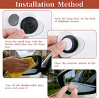 Heart Blind Spot Mirrors 2 Pack, Adjustable Wide Angle Car Side | Convex rear view mirror for cars, SUVs & trucks. Eliminates blind spots, enhances visibility. Easy stick-on installation,