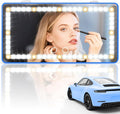 Car Sun Visor Vanity Mirror - Rechargeable Makeup Mirror with 60 LEDs, 3 Light Modes & Dimmable Touch Control for Cars, Trucks, SUVs, Car Interior Accessories for Women (Blue)