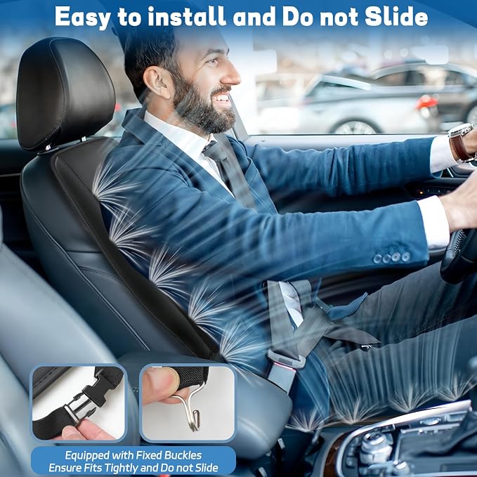 Cooling Car Seat Cushion, 12V&24V Breathable Cooling Seat Cover for Car, 2026 Updated Rapid Cooling Ventilated Cooled Seat Pad Cushion with 12 Fans Universal Fit Most Cars Automotive Truck SUV Van