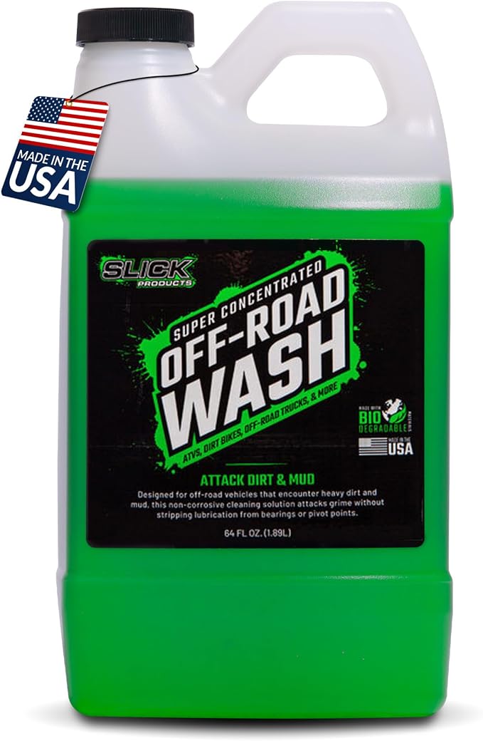 Total Off-Road Wash Super Concentrate – Thick Foaming Car Wash Soap with Hybrid-Ceramic Formula for Dirt Bikes ATV UTV Trucks Jeeps and More – Foam Cannon Ready – 64 oz