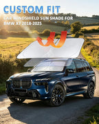 Sunshade for X7 Windshield Sun Shade Custom Fit for 2018-2025 2026 BMW X7 Accessories Foldable Front Window Shield Cover Sun Visor Protector Automotive Interior Protector Block UV Rays