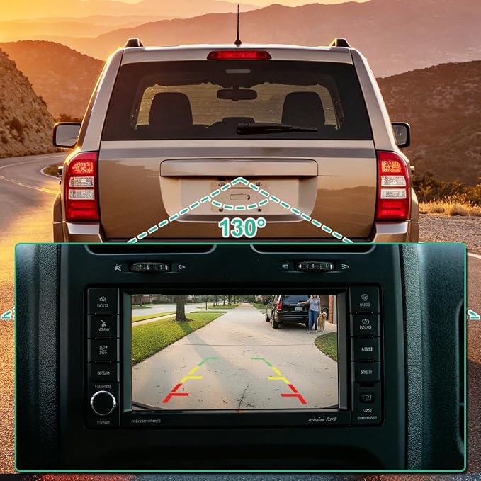 68192986AD Rear View Camera Replacement for Jeep Patriot 2007-2017 & Jeep Compass 2014-2017, OE Backup Cam Replaces 68192986AB, 68192986AC by
