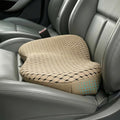 Car Seat Cushion - Memory Foam Seat Pad for Sciatica & Lower Back Pain Relief - Driving Cushion with Breathable Mesh Cover - Road Trip Essentials for Drivers (3D Beige)