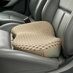 Car Seat Cushion - Memory Foam Seat Pad for Sciatica & Lower Back Pain Relief - Driving Cushion with Breathable Mesh Cover - Road Trip Essentials for Drivers (3D Beige)