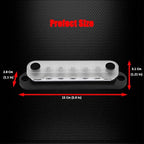 7 x M6 (1/4") Studs Power Distribution Block Bus Bar 12V, 5.9" HD 150A Marine BusBar Battery Distribution Block W/Cover for Car Boat Solar (Black)