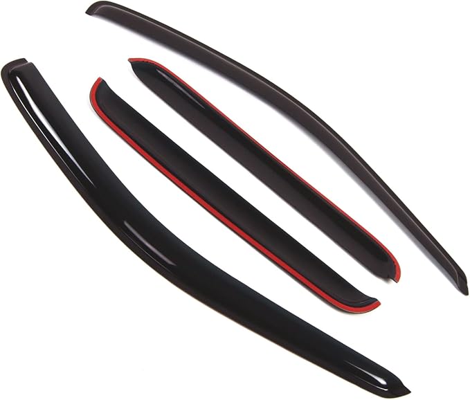 Outside Mount Window Vent Visors Rain Guards Compatible with Jeep Grand Cherokee 1999-2004 | Side Window Wind Deflectors Rain Shields | Smoke Tinted, 4 Pcs Set, DGWV-270