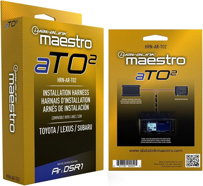 Maestro HRN-AR-TO2 Harness - Connects a Maestro AR Amplifier Replacement Module to Select Toyota, Lexus, and Subaru Vehicles with Premium Sound Systems (ADS-MAR Module Required)