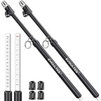 2 PCS Heavy Duty Tire Pressure Gauge, Straight-On Dual Head Air Pressure Gauge Range 10-150 PSI 1-10 Bar, Semi Truck Tire Gauge Extended Tube for Truck, RV, Bus, Motorcycle