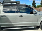 2015-2026 Tape-On Rain Guards for Ford F150 SuperCrew Side Window Deflector Visors (Crew cab only) XL XLT Lariat King Ranch Platinum Limited Lightning 2018 2019 2020 2021 2022 2023 2024 2025