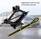 Scissor Jack for Car with Ratchet Wrench,1.5T (3307lbs) Capacity Scissor Car Jack Kit for Lifting Light Vehicles,Heavy Duty Vehicle Accessories Tire Jacks Lifting Range of 3.94-13.19"