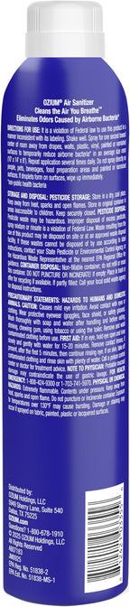 Air Sanitizer Spray - Room Odor Eliminator for Home, Car, and Office - Carbon Black - 8 oz Can - 1 Pack