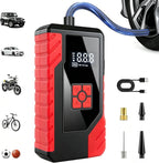 Tire Inflator Portable Air Compressor, 150PSI Digital CordlessTire Inflator with Auto Shut-Off, LED Light & USB Power Bank, for Car SUV Motorcycle Bicycle Balls