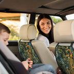William Morris Forest Animals Raven Fox Peacock Blue Green Floral Car Seat Back Kick Protectors Kick Mats With Storage Pockets For Vehicles To Protect From Dirt Mud Scratches 2 Pack