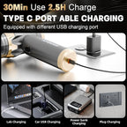 Car Portable Vacuum Cleaner, 20000PA Cordless Handheld Vacuum with Brushless Motor, 3-Speed Mode, 4-in-1 Air Duster & Air Blower for Car, Home, Office, Camping - Grey