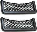 2 Pcs Black Car Net Pocket， Abs Self-Adhesive Multifunctional Car Mesh Bag Organizer Net，7.87in*3.15in Automotive Frame Storage Net Pocket. Suitable for Cars