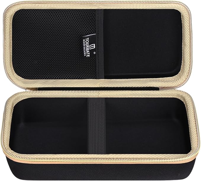 Hard Storage Case for Tire Pressure Gauge, Portable Oxford Cloth Storage Box - 100 PSI (Only Case) (Black & Gold)