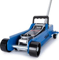Low Profile Car Jack, 2.5 Ton (5,000 lb) Hydraulic Trolley Floor Jack for Garage, Home, Shop, Lifting Range 3.35" to 14.57", Blue