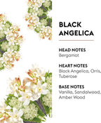 Car Diffuser Refill Set, Black Angelica | Bergamot Tuberose Vanilla Notes, 2 Ceramic Inserts, Fits Vent Clips, 4-Week Diffusion, Made in France