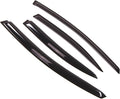 WD2-222 Dark Smoke 4 Pcs Set Window Visor (Outside Mount) Deflector Rain Guard Compatible with 2006-2011 Honda Civic Sedan