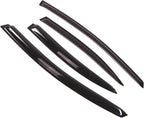 WD2-222 Dark Smoke 4 Pcs Set Window Visor (Outside Mount) Deflector Rain Guard Compatible with 2006-2011 Honda Civic Sedan