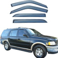 Tape On Window Visors Rain Guards Compatible with Ford Expedition/Lincoln Navigator 1997-2017, Side Window Wind Deflectors Vent Visors Shade,Truck Accessories-4pcs