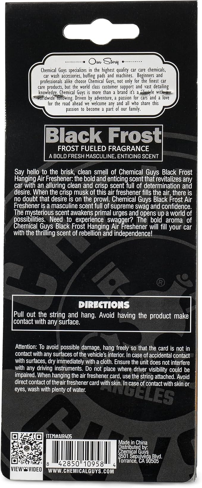 Car Fresheners, Hanging Air Freshener, Black Frost Scent 12 Pack, Great for Cars, Trucks, SUVs, RVs, Home, Garage, Workspace, Dorm Room & More (4 x 3 Packs)