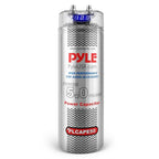 Pyle 5.0 Farad Digital Power Capacitor for Car Audio Systems - LED Voltage Display, Over Voltage Protection, 12-24V DC, Chrome Terminals, Mounting Hardware Included, PLCAPE50