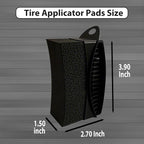 2 Pack Tire Shine Applicator Pads, Reusable Tire Dressing Applicator Sponge, Curved Tire Gel Applicator Forms with Lid, Black Tire Applicator Pads for Car Cleaning Detailing