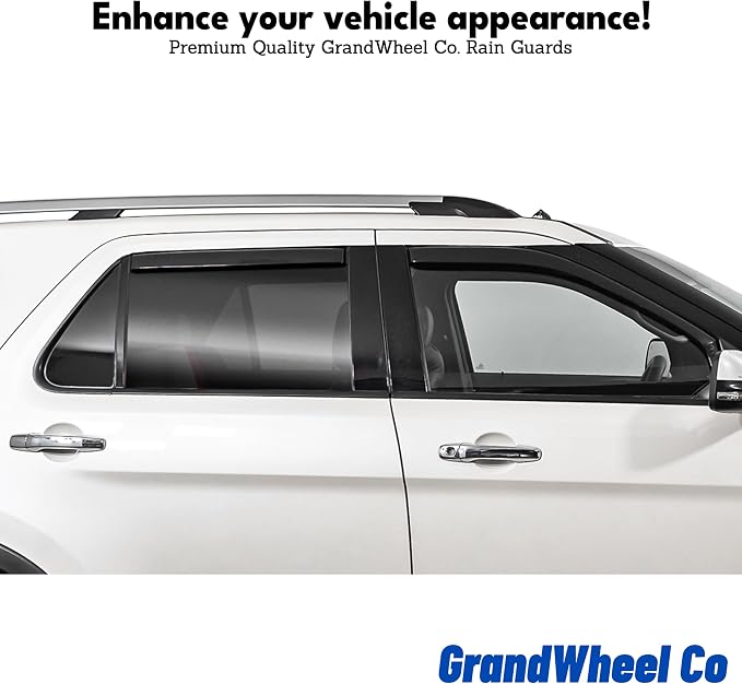 GrandWheel Window Deflectors Smoke Tinted in-Channel Side Window Vent Visor Deflectors Rain Guards Compatible with Subaru XV Crosstrek 2018-2023 - 4pcs. GW0162