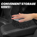 Car Trash Bag Leopard Print Black Hanging Back of Seat Car Portable Trash Bag Leopard Print Black Waterproof One-Handed Portable Strap Drawstring Garbage Bags 2 Pieces Car Coasters