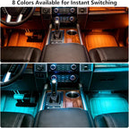 LED Lights for Car,Ambient Lights for Car,Car Footwell Lights,Car Ambient Light,16 Million Colors Music Sync,DIY Mode Multicolor LED Interior Lights for Cars,Trucks,SUVs,12V Power