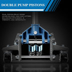 4-Ton Heavy Duty Double-Piston Hydraulic Floor Jack,Lift Range 3.93in-20.98in, Rapid Pump Double-Piston Hydraulic Car Jack,with Rubber Pads, Truck, and Lowered Cars