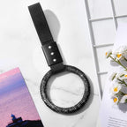 Round Car Handle Strap Drift Charm Car Accessories Bling Handle Ring for Women Rear Bumper Warning Ring Decor for Auto Bus Interior Exterior Decoration (Black, Round Style)
