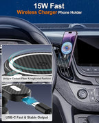 PZK Car Phone Mount for Chevy quinox 2018-2023 Accessories Custom Air Vent | Chevy Car Phone Holder Magnetic 15W Fast Wireless Charger Air Vent 360° Rotation Hands Free Magsafe Phone Cradles