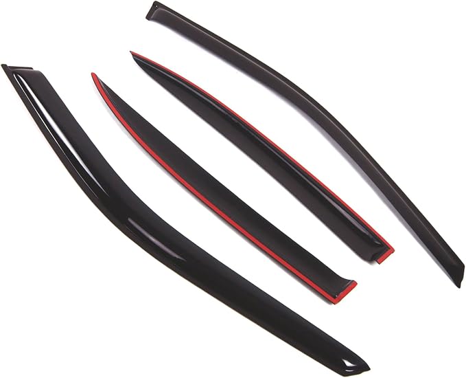 Outside Mount Window Vent Visors Rain Guards Compatible with Nissan Maxima 1995-1999 | Side Window Wind Deflectors Rain Shields | Smoke Tinted, 4 Pcs Set, DGWV-343