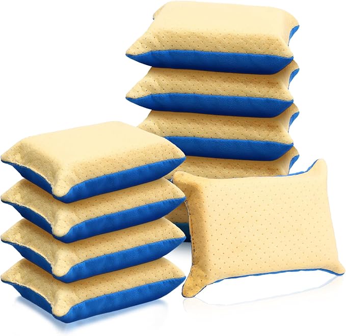 10 Pack Car Windshield Defogger Sponge Window Cleaner Tool No Scratch Large Windscreen Sponge Bulk Absorbent Mirror Car Glass Washing for Bug Tar Remover Scrubber Detailing Motorcycle